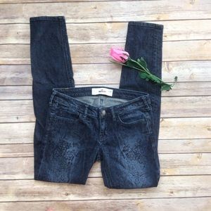 Hollister floral paisley textures skinny jeans